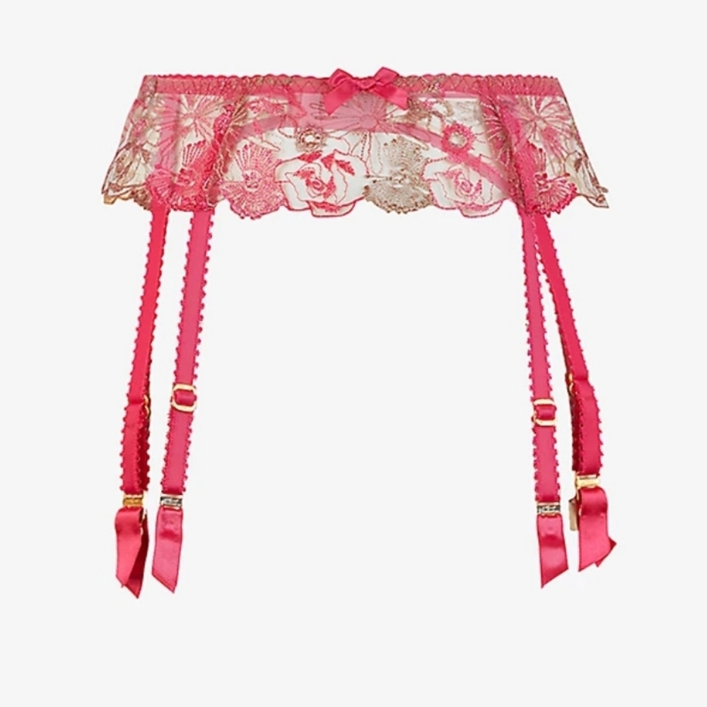 Agent Provocateur Zuri Suspender in Gold Size Small